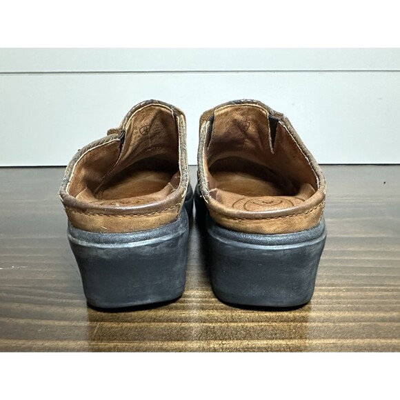 Ariat Mendocino Brown Leather Tassel Mule Slip On Shoes Clogs Women's 7B - Picture 3 of 12